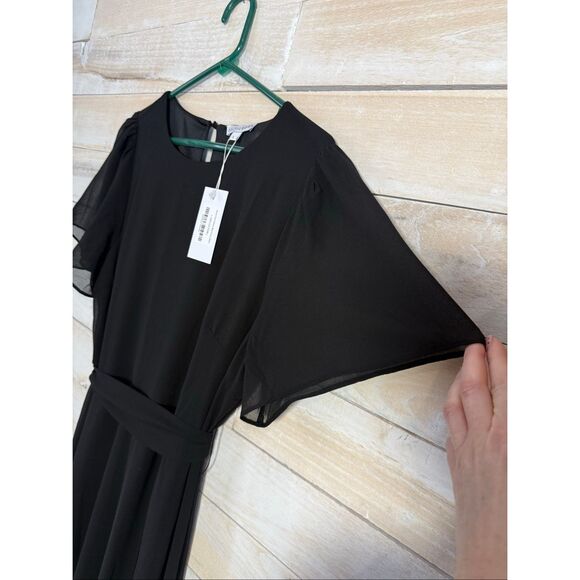 Baltic Born Naomi Short Sleeve Maxi Dress Black Size L NWT - Picture 7 of 8